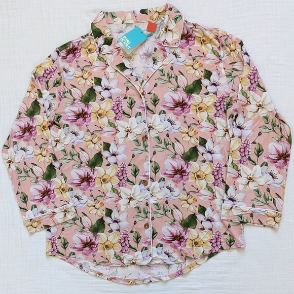 Posh Peanut Luxe Pajamas Set Margot Floral Long Sleeve Bamboo Women 2XL NWT - Picture 4 of 10
